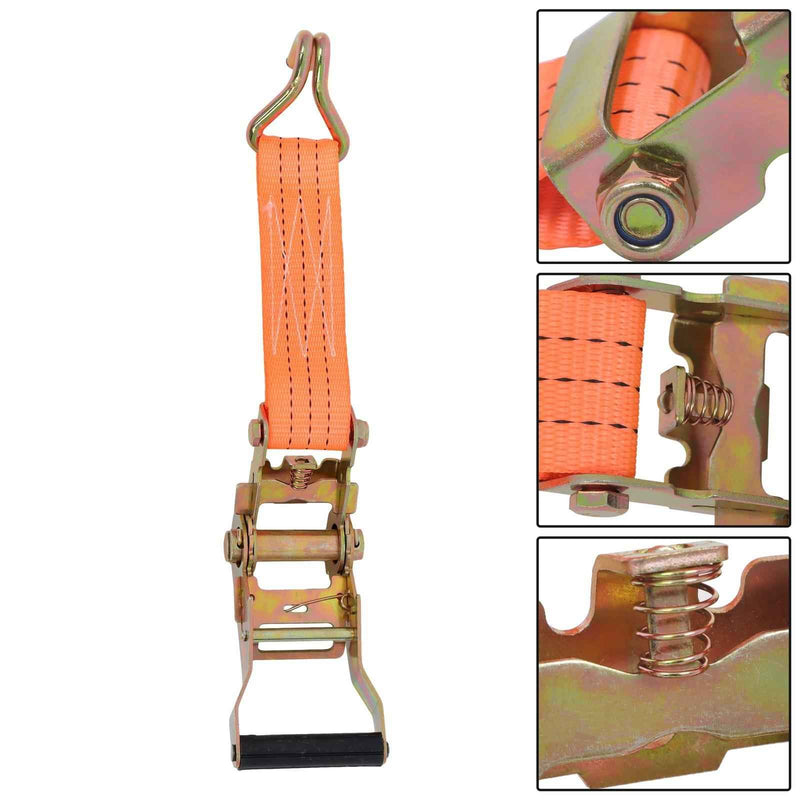 DURAFORCE 10 Pack Heavy Duty 1.5" × 20' 4000 Lbs Ratchet Straps J Hook Tie Downs Orange