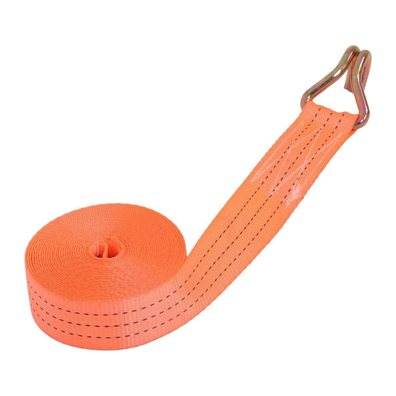 DURAFORCE 10 Pack Heavy Duty 1.5" × 20' 4000 Lbs Ratchet Straps J Hook Tie Downs Orange