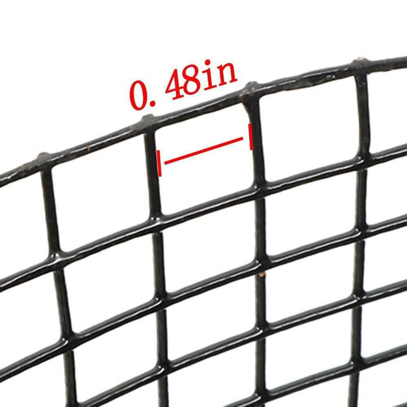 DURAFORCE Chicken Rabbit Mesh 36'' × 50' Hardware Cloth Black PVC Vinyl Coated 1/2 Inch