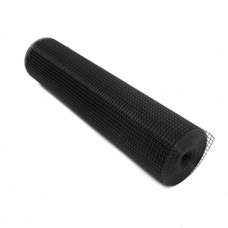 DURAFORCE Chicken Rabbit Mesh 36'' × 50' Hardware Cloth Black PVC Vinyl Coated 1/2 Inch