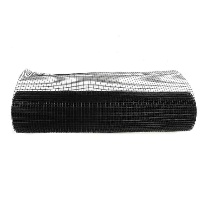 DURAFORCE Chicken Rabbit Mesh 36'' × 50' Hardware Cloth Black PVC Vinyl Coated 1/2 Inch