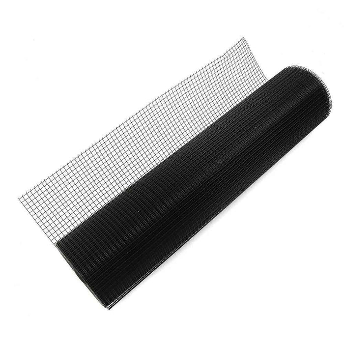 DURAFORCE Chicken Rabbit Mesh 36'' × 50' Hardware Cloth Black PVC Vinyl Coated 1/2 Inch