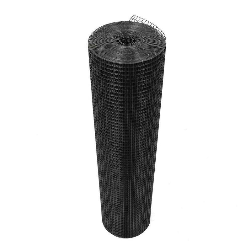 DURAFORCE Chicken Rabbit Mesh 36'' × 50' Hardware Cloth Black PVC Vinyl Coated 1/2 Inch