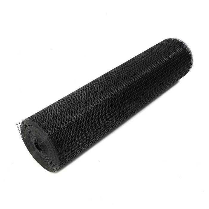 DURAFORCE Chicken Rabbit Mesh 36'' × 50' Hardware Cloth Black PVC Vinyl Coated 1/2 Inch