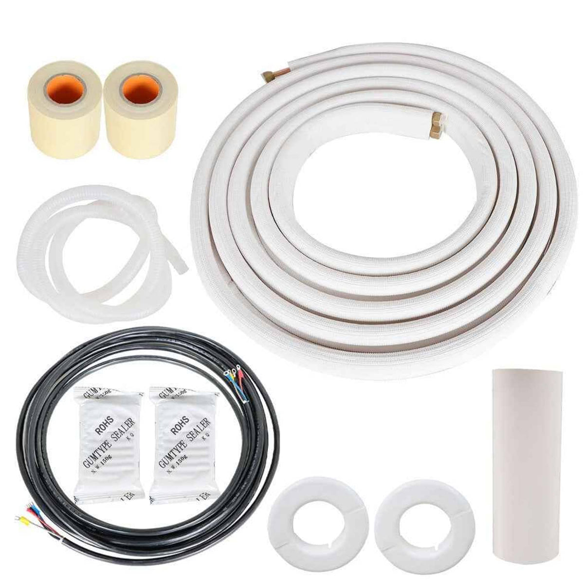 Install Kit for Mini Split Heat Pump Systems. 3/8 - 5/8 Dia. 25Feet ...