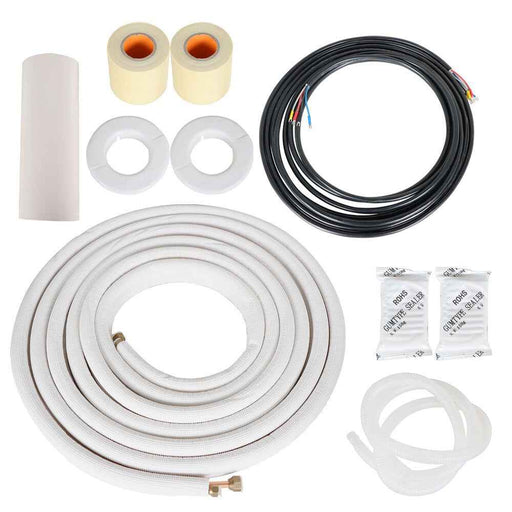 DURAFORCE Install Kit 25 Ft 1/4"-3/8" High Quality For Mini Split Heat Pump Systems White