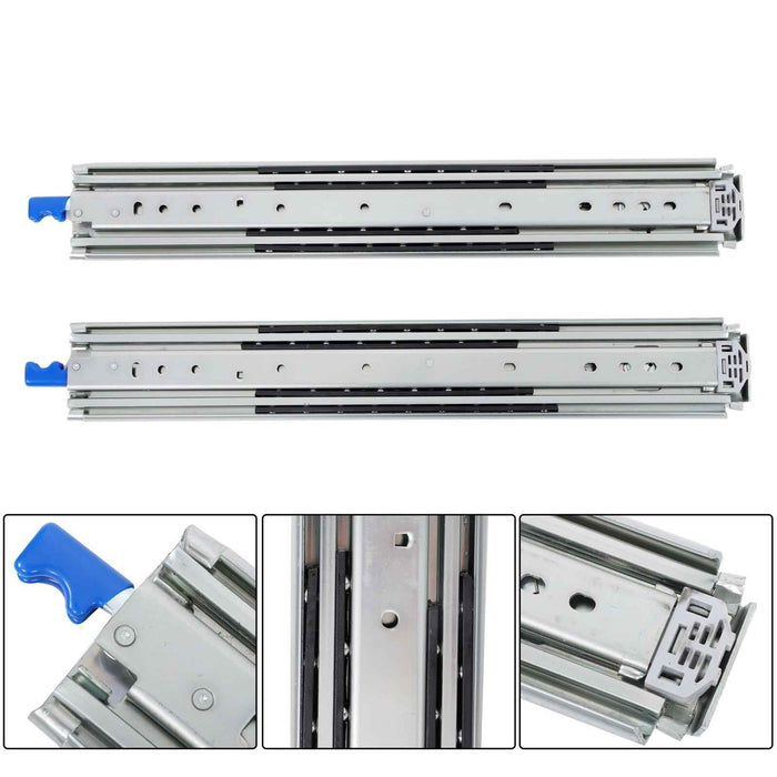 DURAFORCE 1 Pair Locking Drawer Slides 20 Inch Lock & Full Extension 250 lbs Load Capacity