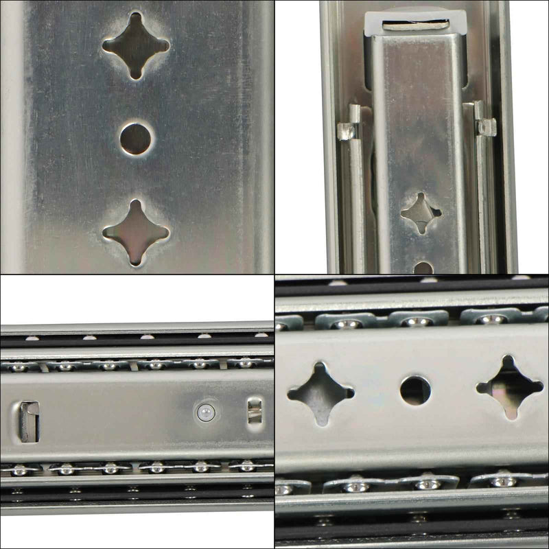 DURAFORCE 1 Pair Locking Drawer Slides 40 Inch Lock & Full Extension 250 lbs Load Capacity