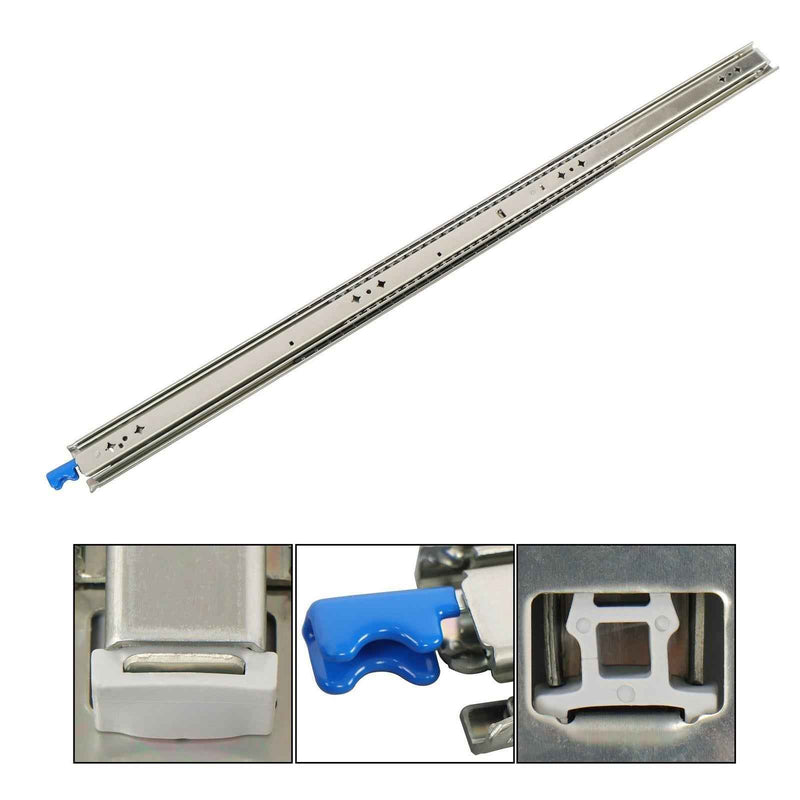 DURAFORCE 1 Pair Locking Drawer Slides 40 Inch Lock & Full Extension 250 lbs Load Capacity