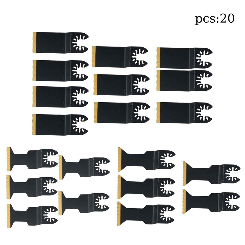 DURAFORCE 3 Types 20 Pack Steel Oscillating Tool Multi Tool for Metal & Nails