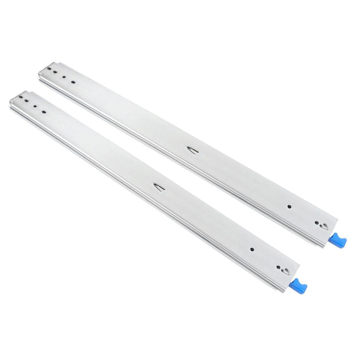 DURAFORCE 1 Pair Locking Drawer Slides 28 Inch Lock & Full Extension 500 lbs Load Capacity