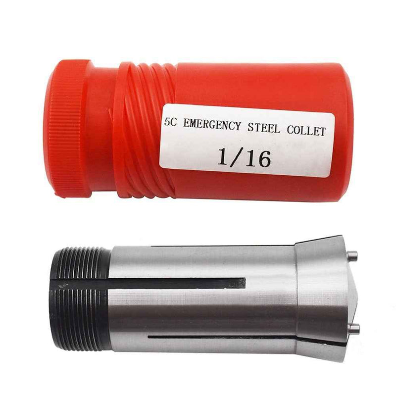 DURAFORCE High Precision 5C Emergency Steel Collet For Lathe & Fixtures Pilot Hole 1/16"