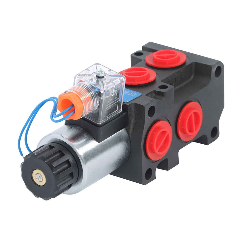 DURAFORCE Hydraulic 6 Port Solenoid Diverter Selector Valve 1/2"BSPP 12V DC 13gpm 50L US