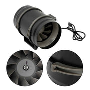 DURAFORCE 8-Inch Inline Duct Fan, 807 CFM with Temperature Humidity Controller EC-Motor