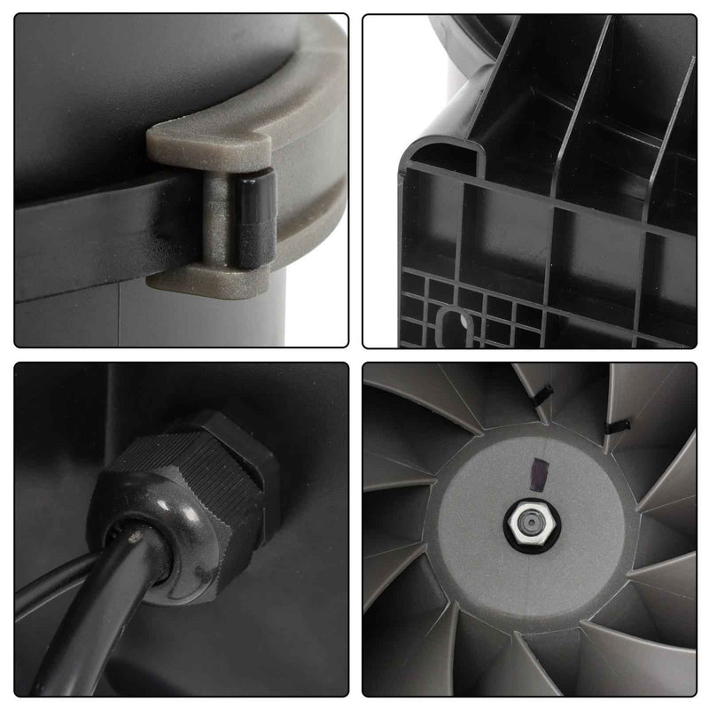DURAFORCE 8-Inch Inline Duct Fan, 807 CFM with Temperature Humidity Controller EC-Motor
