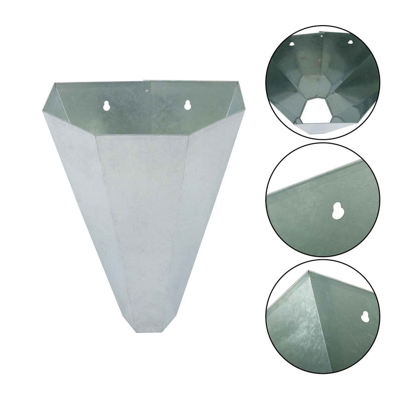 DURAFORCE 2 Pack 8 lbs Medium Size Chicken Cone Galvanized Steel Poultry Restraining Cone
