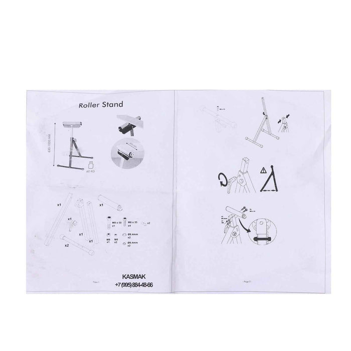 DURAFORCE 2 Pack Folding Height Adjustable 132 lbs Roller Stand 26-3/4" to 42-1/5"