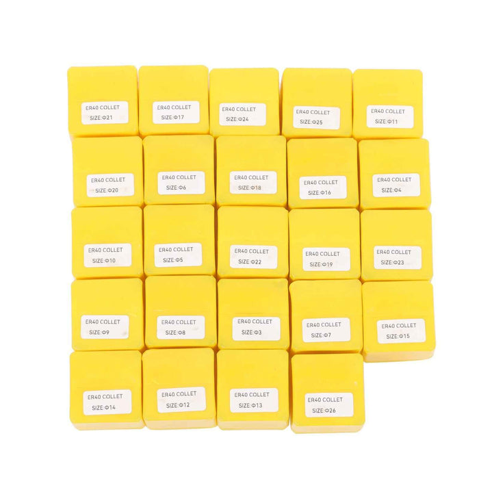 DURAFORCE 24Pack High Precision ER40 Collet Set Metric Size Spring Clamping Collets US