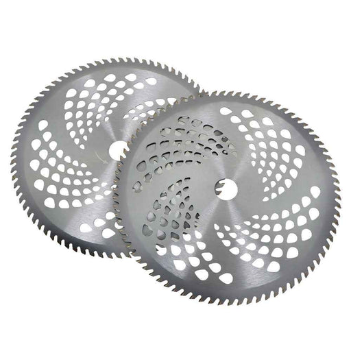 DURAFORCE 2 Pcs 10" x 80T Carbide Tip Brush Blades for Cutter, Trimmer, Weed Eater