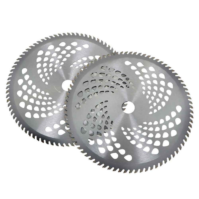 DURAFORCE 2 Pcs 10" x 80T Carbide Tip Brush Blades for Cutter, Trimmer, Weed Eater