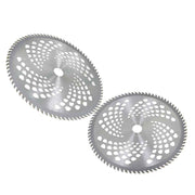 DURAFORCE 2 Pcs 10" x 80T Carbide Tip Brush Blades for Cutter, Trimmer, Weed Eater