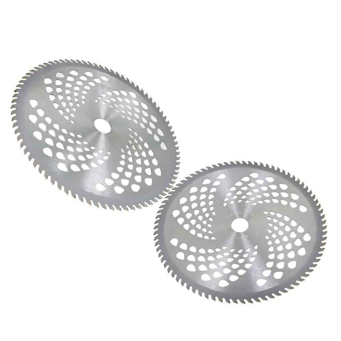 DURAFORCE 2 Pcs 10" x 80T Carbide Tip Brush Blades for Cutter, Trimmer, Weed Eater