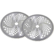 DURAFORCE 2 Pcs 10" x 80T Carbide Tip Brush Blades for Cutter, Trimmer, Weed Eater