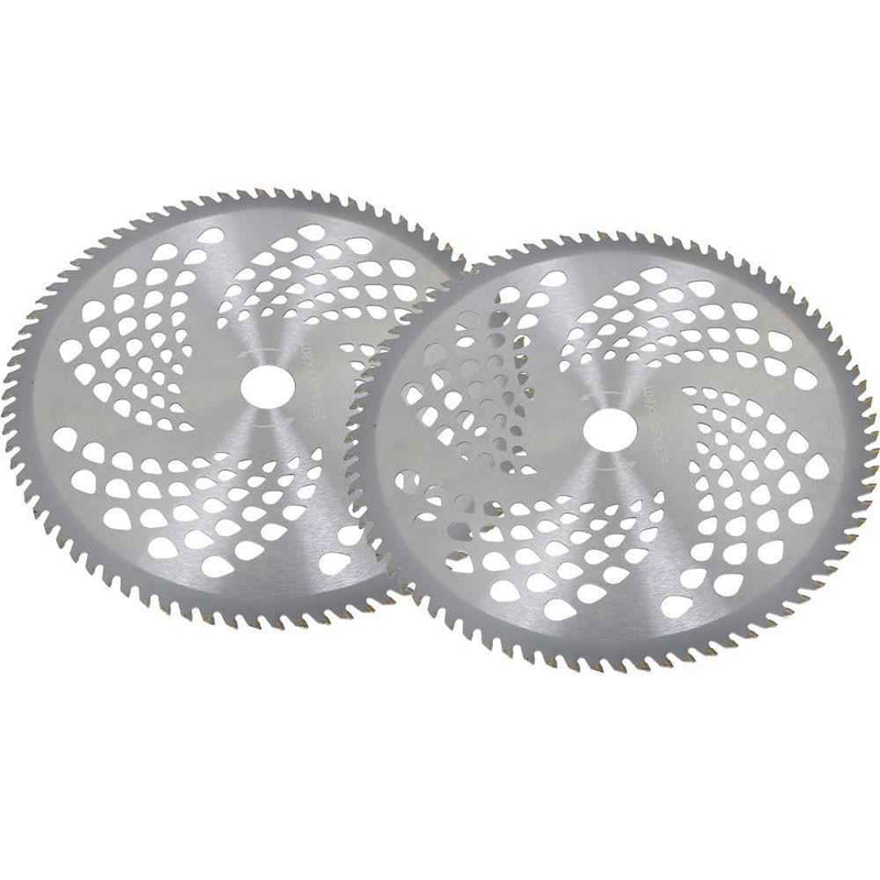 DURAFORCE 2 Pcs 10" x 80T Carbide Tip Brush Blades for Cutter, Trimmer, Weed Eater