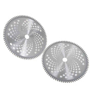 DURAFORCE 2 Pcs 10" x 80T Carbide Tip Brush Blades for Cutter, Trimmer, Weed Eater