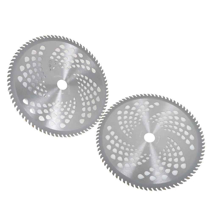 DURAFORCE 2 Pcs 10" x 80T Carbide Tip Brush Blades for Cutter, Trimmer, Weed Eater
