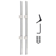 DURAFORCE 2Pack SBR16-800mm Linear Bearings & 4 PCS SBR16UU Carriage Bearing Blocks