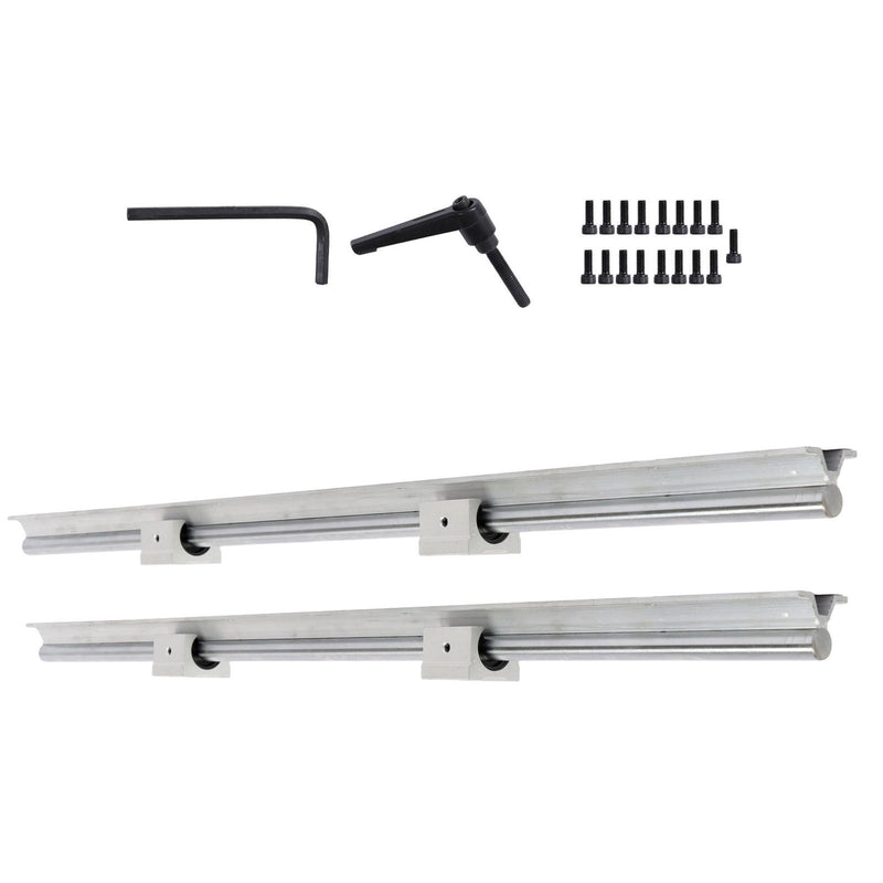 DURAFORCE 2Pack SBR16-800mm Linear Bearings & 4 PCS SBR16UU Carriage Bearing Blocks