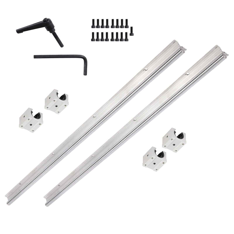 DURAFORCE 2Pack SBR16-800mm Linear Bearings & 4 PCS SBR16UU Carriage Bearing Blocks