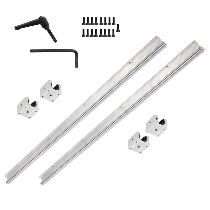 DURAFORCE 2Pack SBR16-800mm Linear Bearings & 4 PCS SBR16UU Carriage Bearing Blocks