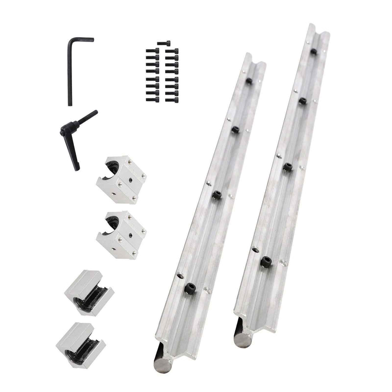 DURAFORCE 2Pack SBR16-800mm Linear Bearings & 4 PCS SBR16UU Carriage Bearing Blocks