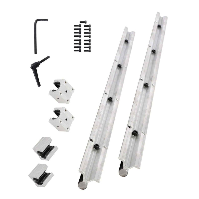 DURAFORCE 2Pack SBR16-800mm Linear Bearings & 4 PCS SBR16UU Carriage Bearing Blocks