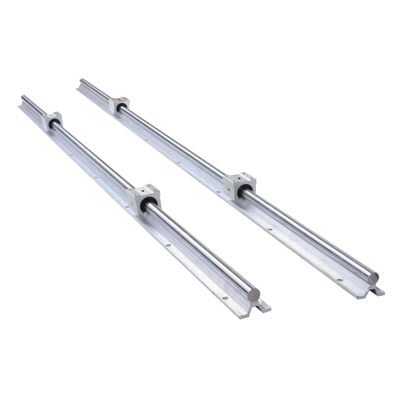 DURAFORCE New 2Pcs SBR16-1500mm Linear Guide Rails W/ 4Pcs SBR16UU Bearing Blocks
