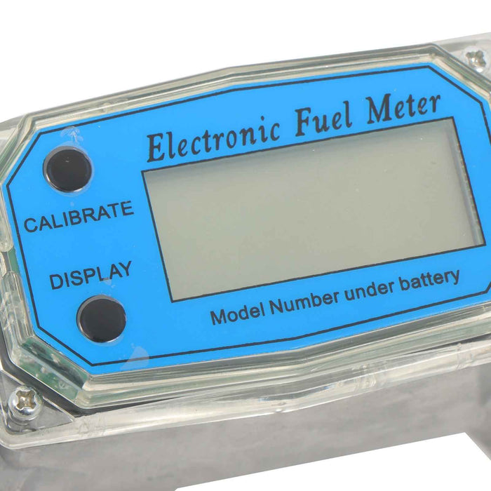 DURAFORCE Flow Rate of 15-132GPM, 2" Digital Turbine Flow Meter, LCD Digital Display