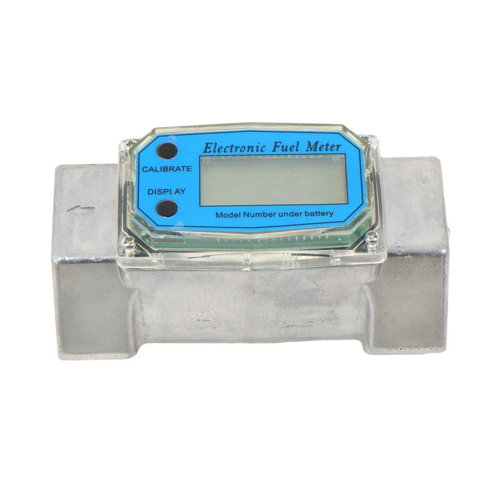 DURAFORCE Flow Rate of 15-132GPM, 2" Digital Turbine Flow Meter, LCD Digital Display