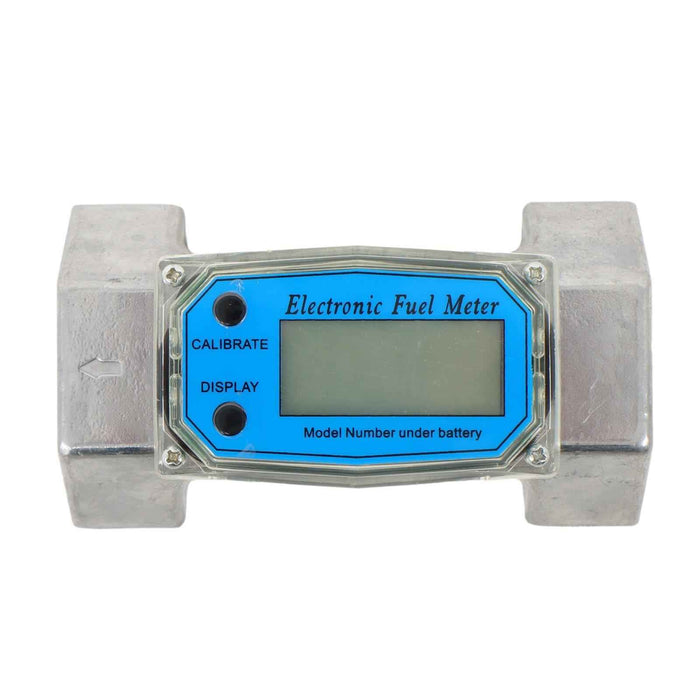 DURAFORCE Flow Rate of 15-132GPM, 2" Digital Turbine Flow Meter, LCD Digital Display