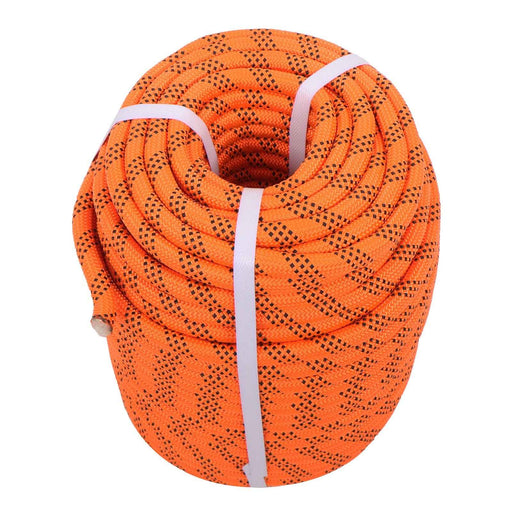 DURAFORCE 6500Lbs 1/2 In × 200 FT 48 Strand Polyester Braided Camping Rope Orange & Black