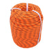 DURAFORCE 6500Lbs 1/2 In × 200 FT 48 Strand Polyester Braided Camping Rope Orange & Black