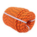 DURAFORCE 6500Lbs 1/2 In × 200 FT 48 Strand Polyester Braided Camping Rope Orange & Black