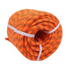 DURAFORCE 6500Lbs 1/2 In × 200 FT 48 Strand Polyester Braided Camping Rope Orange & Black