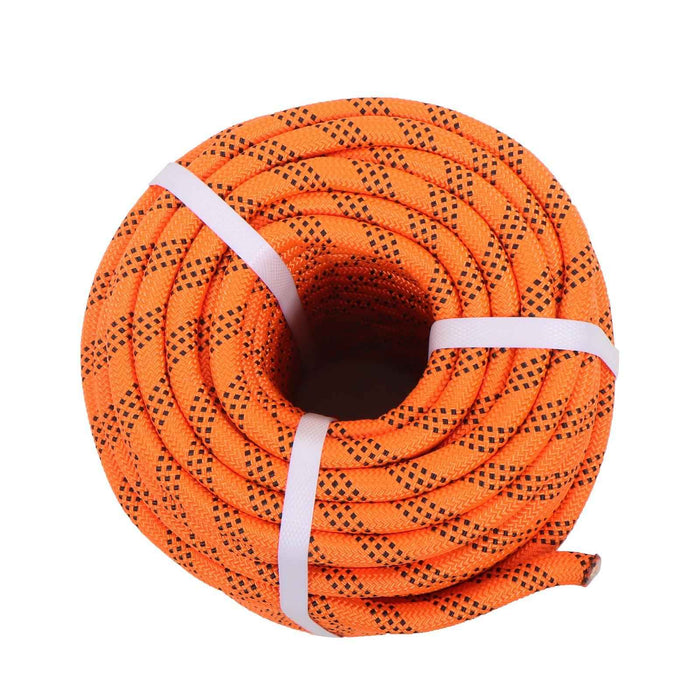DURAFORCE 6500Lbs 1/2 In × 200 FT 48 Strand Polyester Braided Camping Rope Orange & Black