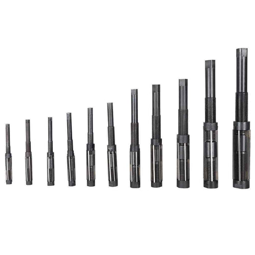 DURAFORCE 11 Pack Hand Reamer Set Adjustable H4 To H14 A-K Size 15/32 Inch To 1.1/2 Inch