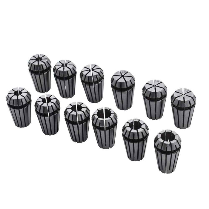 DURAFORCE ER16 Spring Collet Set For CNC Milling Lathe Tool Engraving 1/32"-3/8" 12PCS