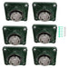 DURAFORCE New 6 Pack UCF210-32 4 Bolt Solid Base Pillow Block Flange Bearing 2" Bore