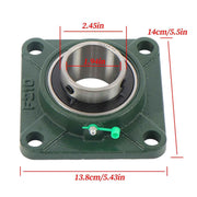 DURAFORCE New 6 Pack UCF210-32 4 Bolt Solid Base Pillow Block Flange Bearing 2" Bore