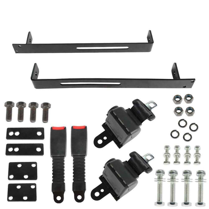 DURAFORCE Retractable Seat Belts w/ Bracket Kit For EZGO Yamaha Club Car Golf Cart